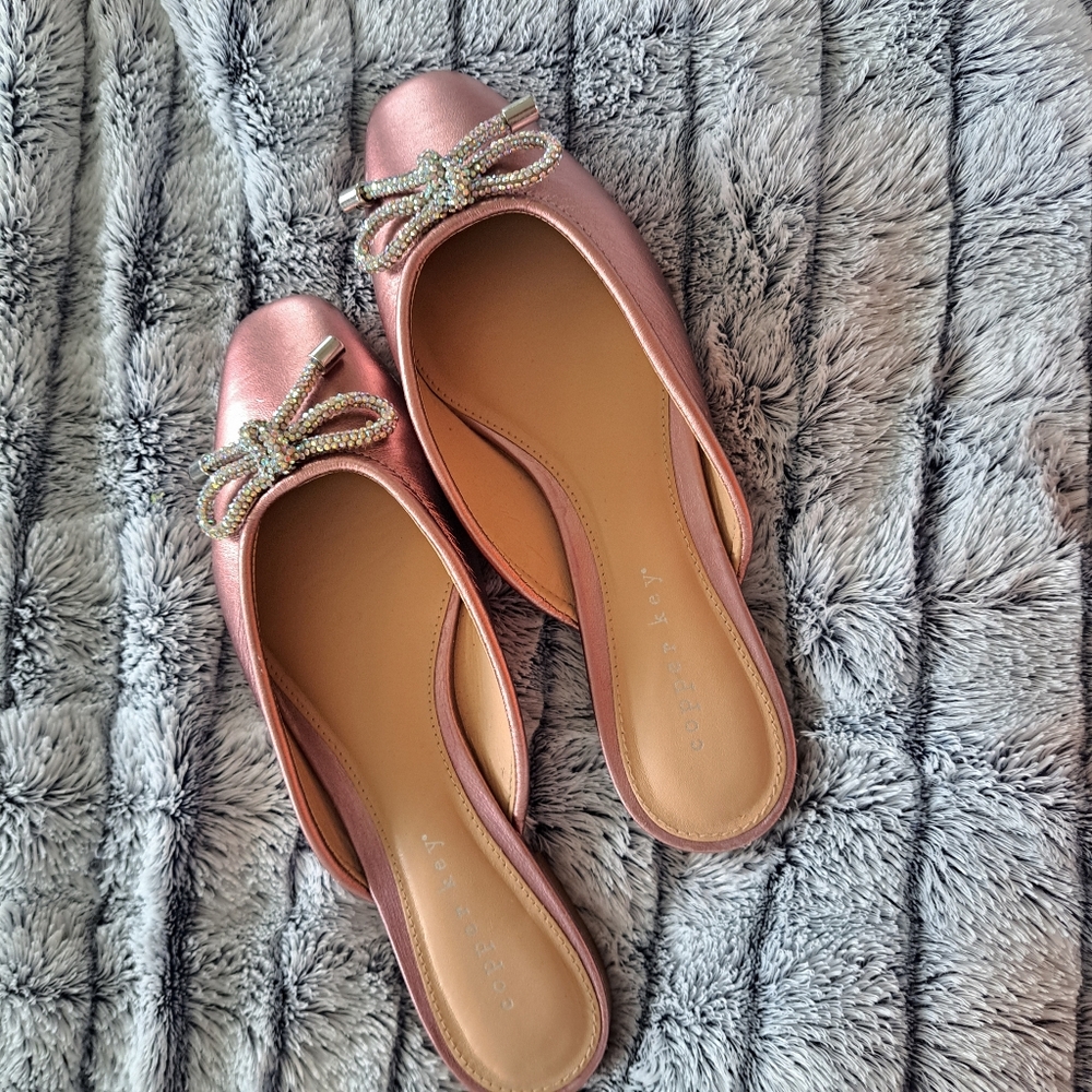 Elegant Pink Slip-On Women's Shoes by copper key